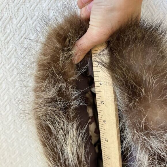 Vintage 80s Stella Creations Real Mink Fur Lined Women’s Hat Winter Warm Natural - Picture 9 of 11